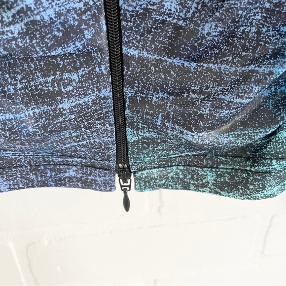 Joseph Ribkoff Cyber Ruched Jacket Liquid Metal Effect Sz L - Picture 6 of 13